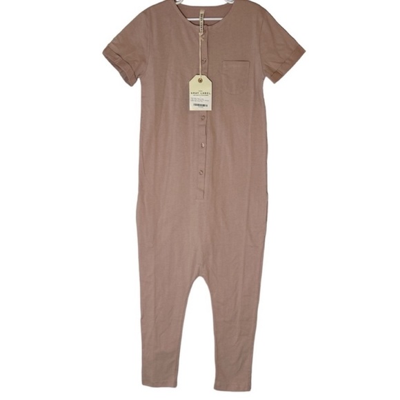 Gray Label pink/mauve romper with pockets size 7-8Y